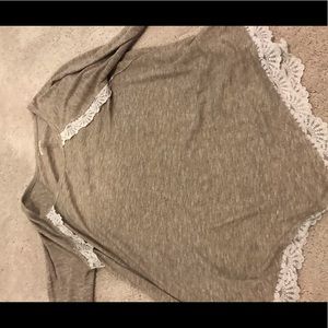 Beige Top with Lace